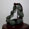 1" China Nature Certified Nature Hetian Nephrite Jade The Eight Immortals Hand Carved Bangle Bracelet 4394 view 3