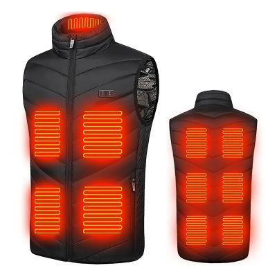 tuduoms Winter Heated Vest with 11 Heating Areas Warm Lightweight Usb Electric Heating Jacket Down Waistcoat for Men Women