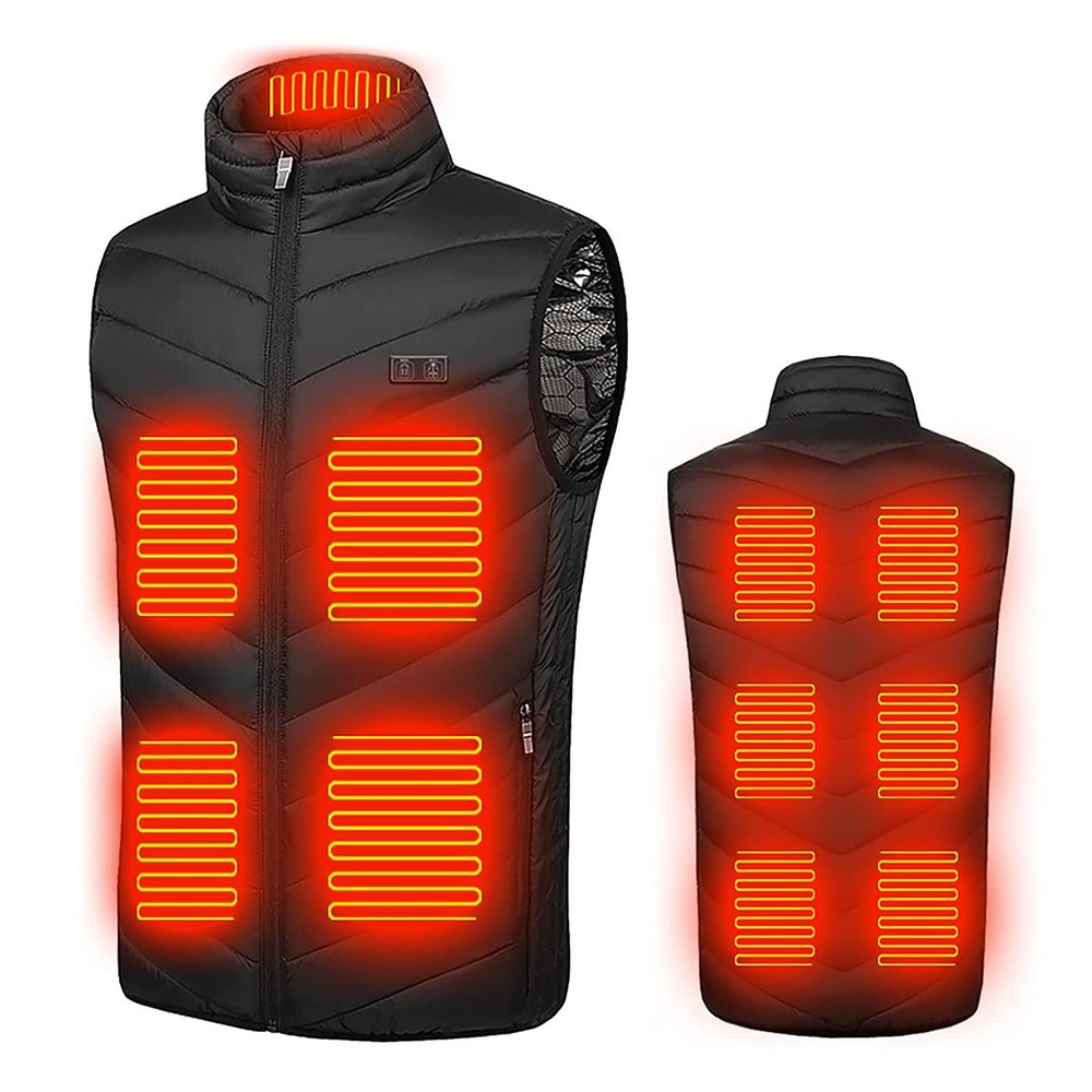 tuduoms Winter Heated Vest with 11 Heating Areas Warm Lightweight Usb Electric Heating Jacket Down Waistcoat for Men Women