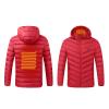 tuduoms Smart Heating Coat USB Electric Heated Jacket Hooded Quilted Lightweight Warm Winter Puffer Jacket for Women Men view 1