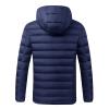 tuduoms Smart Heating Coat USB Electric Heated Jacket Hooded Quilted Lightweight Warm Winter Puffer Jacket for Women Men view 3