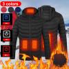 tuduoms Heated Down Jacket for Women Men USB Heating Puffer Coat Lightweight Warm Winter Quilted Puffy Snow Suit Outwear view 3