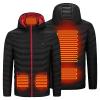 Warm Heated Hooded Jacket Women's Men's Lightweihgt Electric Winter Coat Outdoor Smart Heating Clothing for Travel view 3