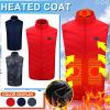 tuduoms Warm 9 Heating Areas Heated Coat Women's Men's Lightweight Electric Heating Jacket Winter Quilted Heated Down Vest view 3
