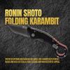 Spartan Blades Shoto Ronin Folding Karambit Knife Black Tanto CTS-XHP Blade Black G10 Handles - SFBL9BK (SBSFBL9BK) view 3
