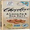 Chocolove, Almonds & Sea Salt Milk Chocolate Bar, 3.2 Ounce view 3