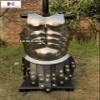 Nautical-Mart Medieval Roman King Leonidas 300 Spartan Helmet W/Red Plume + Muscle Body Armor Cuirass + Shield + Leg Or Arm Guard Silver Halloween Costume (Spartan Helmet w/Cuirass) view 4
