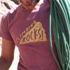 Climbing Rocks! Unisex Rock Climbing and Bouldering T-Shirt, Gift for Rock Climber Heather True Royal/M view 2
