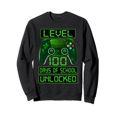 100th Day of School Boys Level 100 Days of School Unlocked Sweatshirt