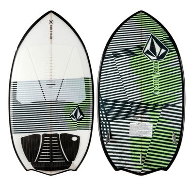 Ronix Volcom Conductor Wakesurf Board, Alpine White / Black / Plasma, 4' 7"