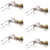 The Fly Fishing Place Fat Albert Natural Tan Foam Body High Visibility Grasshopper Dry Fly - 6 Flies - Hook Size 10 - Hopper Dropper Indicator Fly view 1