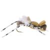 The Fly Fishing Place Fat Albert Natural Tan Foam Body High Visibility Grasshopper Dry Fly - 6 Flies - Hook Size 10 - Hopper Dropper Indicator Fly view 2