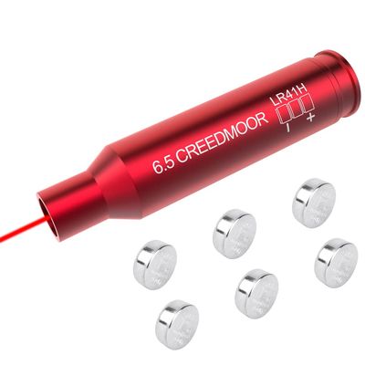 FSI Bore Sight 243 308/223 5.56mm/6.5 Creedmoor/7.62x39/30-30/30-06 Red Laser Boresighter Batteries (6.5 creedmoor)