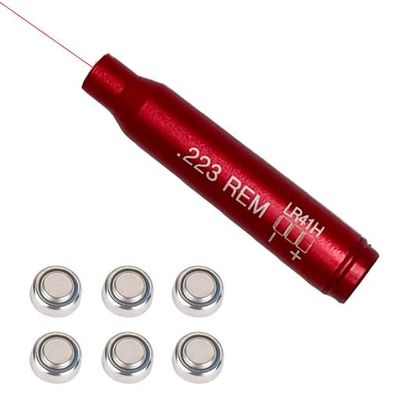 FSI Bore Sight 243 308/223 5.56mm/6.5 Creedmoor/7.62x39/30-30/30-06 Red Laser Boresighter Batteries (223/5.56)
