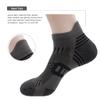PEARL CARE Mens Dark Grey Athletic Running Ankle Socks Light Cushioned Tab Sports Low Cut Socks (6 Pack) /w Arch Compression Moisture-Wicking Breathable Soft Padded view 2