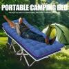 GETOVIN Cot Camping Cot with Thick Pad Cots for Sleeping Camping Bed Folding Cot 450LBS(Max Load) Comfortable Double Layer Oxford Heavy Duty with Carry Bag for Home Outdoor Travel view 2