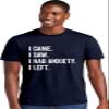 3X-Large Navy Blue Mens I Came I Saw I Had Anxiety I Left Funny Introvert Deluxe Soft T-Shirt view 2