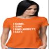 3X-Large Orange Women I Came I Saw I Had Anxiety I Left Funny Introvert T-Shirt view 2