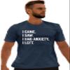 4X-Large Navy Blue Mens I Came I Saw I Had Anxiety I Left Funny Introvert T-Shirt view 2