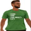 3X-Large Kelly Green Mens I Came I Saw I Had Anxiety I Left Funny Introvert T-Shirt view 2