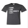 3X-Large Heather Black Mens I Came I Saw I Had Anxiety I Left Funny Introvert T-Shirt view 1
