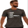 3X-Large Heather Black Mens I Came I Saw I Had Anxiety I Left Funny Introvert T-Shirt view 2