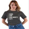 3X-Large Heather Black Mens I Came I Saw I Had Anxiety I Left Funny Introvert T-Shirt view 3