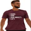 5X-Large Maroon Mens I Came I Saw I Had Anxiety I Left Funny Introvert T-Shirt view 2