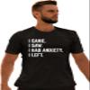 3X-Large Black Mens I Came I Saw I Had Anxiety I Left Funny Introvert T-Shirt view 2