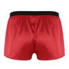 Linjinx Men's Sliky Loose Sleepwear Underwear Satin Boxers Shorts Nightwear Male Underpants Red Medium view 2