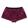 Linjinx Men's Sliky Loose Sleepwear Underwear Satin Boxers Shorts Nightwear Male Underpants Wine Red Large view 4