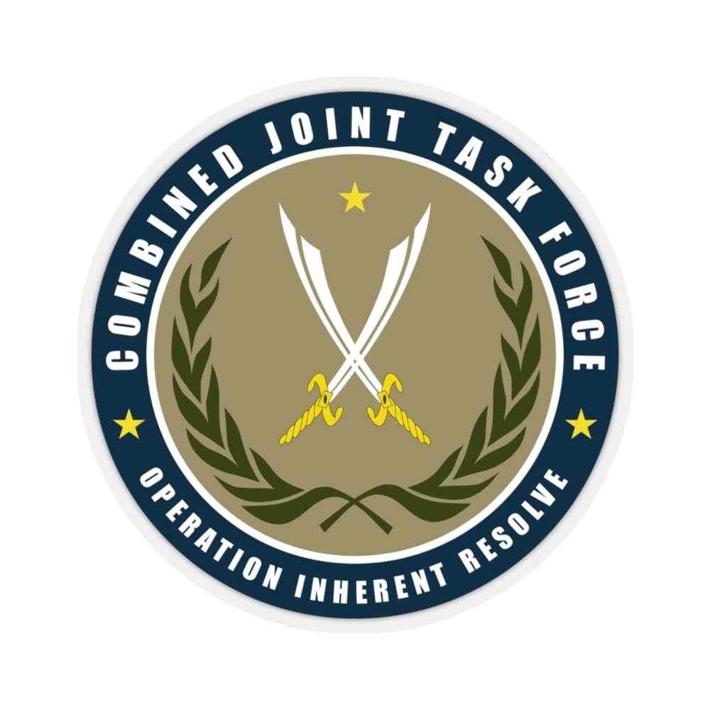 Kiss-Cut Stickers - JTF - Joint Task Force - Operation Inherent Resolve (4"x4", Transparent)
