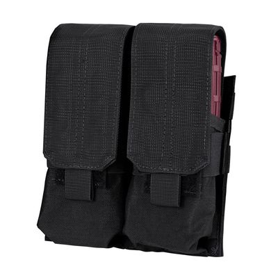 Molle Tactical Double Mag Pouch, 4 Full Mag Size (Closed Top) - Black