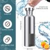 CHENGU 4 Pack Stainless Steel Water Bottles Single Wall 304 18/8 Water Bottle for Sports, Cyclists, Runners, Hikers(Silver,34 oz) view 2