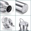 CHENGU 4 Pack Stainless Steel Water Bottles Single Wall 304 18/8 Water Bottle for Sports, Cyclists, Runners, Hikers(Silver,34 oz) view 3
