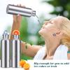 CHENGU 4 Pack Stainless Steel Water Bottles Single Wall 304 18/8 Water Bottle for Sports, Cyclists, Runners, Hikers(Silver,34 oz) view 4