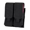 Molle Tactical Closed Top Double Mag Pouch 4 Full Mag Size Black view 1