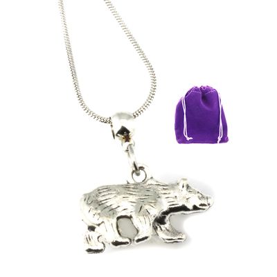 Bear Necklace - Great Mama Bear Necklace or Mama Necklace or Mama Necklaces for Women very cute Mommy Necklaces for Women or nice Gifts for Mom Color Silver Mama Bear Necklace or Momma Gifts
