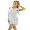 Linjinx Women's Sequins Tassels Flapper Dress Sexy 1920s Latin Tango Cha Cha Dancewear Silver Medium view 4