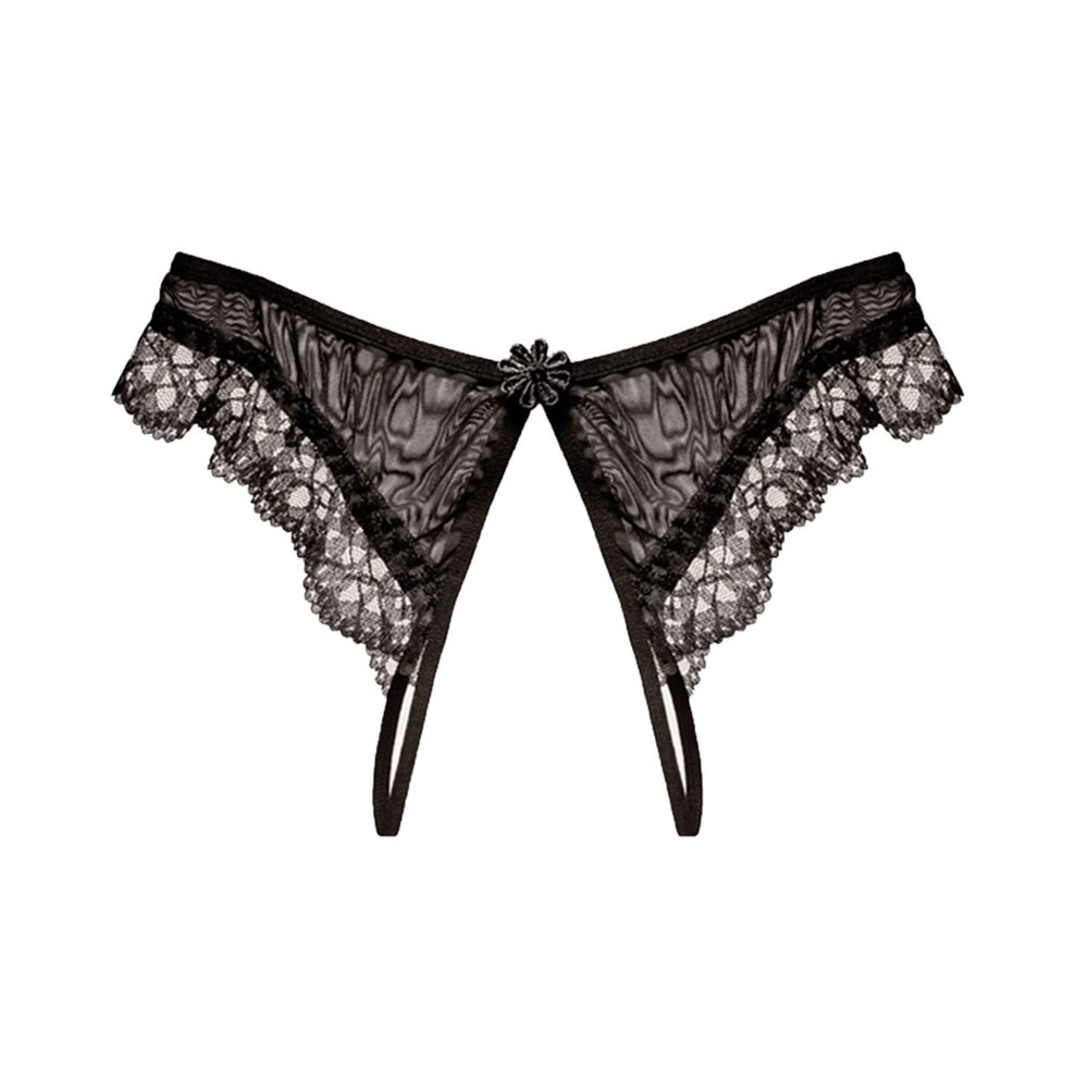 Celamirio Sexy Naughty Thong Panties for Women Black XXL