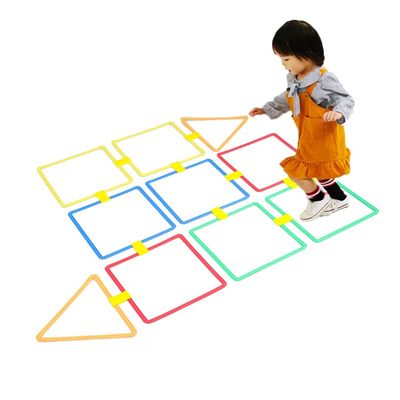 AGYHAM Kids Hop Floor Hopscotch Ring Game Set, Boys and Girls Balance Coordination Fitness Training Agility Training Game Equipment (Size : 38cm/15in)