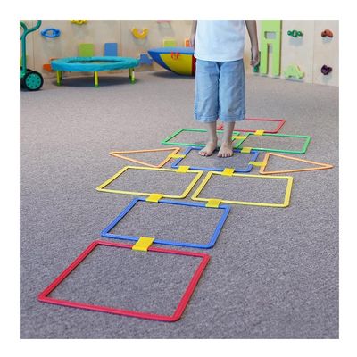AGYHAM Kids Hop Floor Hopscotch Ring Game Set, Home Garden Lawn Game Balance Coordination Agility Training DIY Color Toss Ring (Size : 38cm/15in)