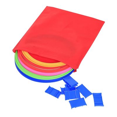 AGYHAM Kids Hop Floor Hopscotch Ring Game Set, Balance Coordination Agility Training Game DIY Colorful Rings, 10 Rings 10 Buckles (Size : 48cm/18.9in)