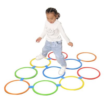 AGYHAM Kids Hop Floor Hopscotch Ring Game Set, Balance Coordination Agility Training Game Ring for Home Kindergarten (Size : 28cm/11in)