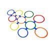 AGYHAM Hop Floor Hopscotch Ring Game Set Kids Garden Lawn Outdoor Indoor Balance Coordination Training Game Equipment Easy Install (Size : 38cm/15in) view 1