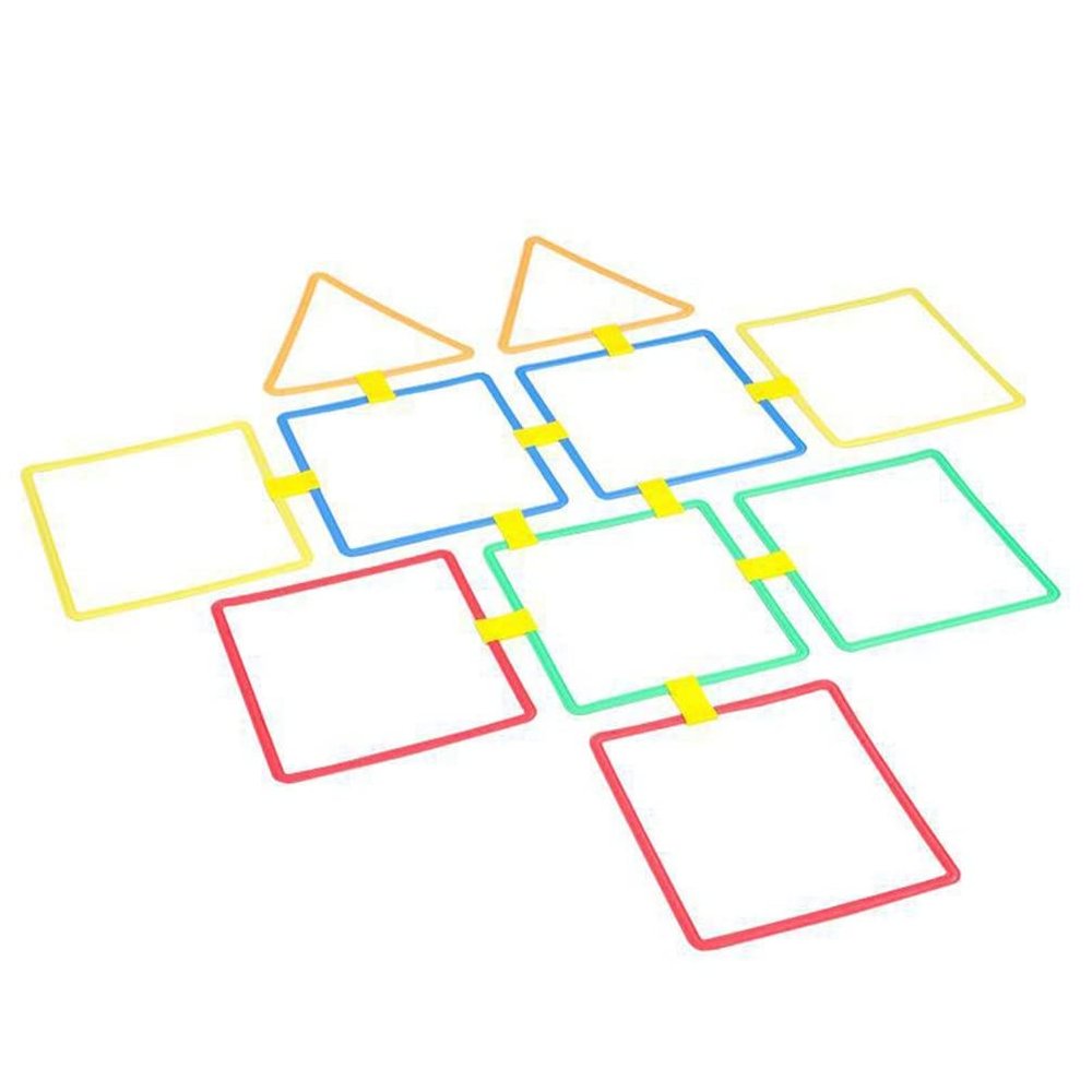 AGYHAM Kids Hop Floor Hopscotch Ring Game Set Kindergarten Balance Coordination Agility Training DIY Game Toss Ring with Storage Bag (Size : 38cm/15in)