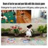 AGYHAM Kids Hop Floor Hopscotch Ring Game Set Kindergarten Balance Coordination Agility Training DIY Game Toss Ring with Storage Bag (Size : 38cm/15in) view 3