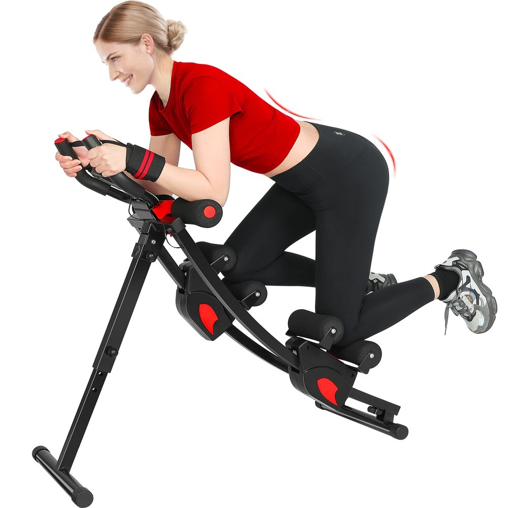 GIKPAL Ab Machine, Ab Workout Equipment for Women, Adjustable Ab Trainer Machine for Stomach Workout at Home Gym, Ab Crunch Exercise Equipment Abdominal Trainer for Beginner