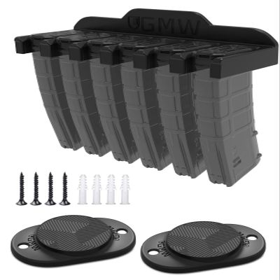 GMW 2 Pack Gun Magnet, 6X AR-15 PMAG Wall Mount