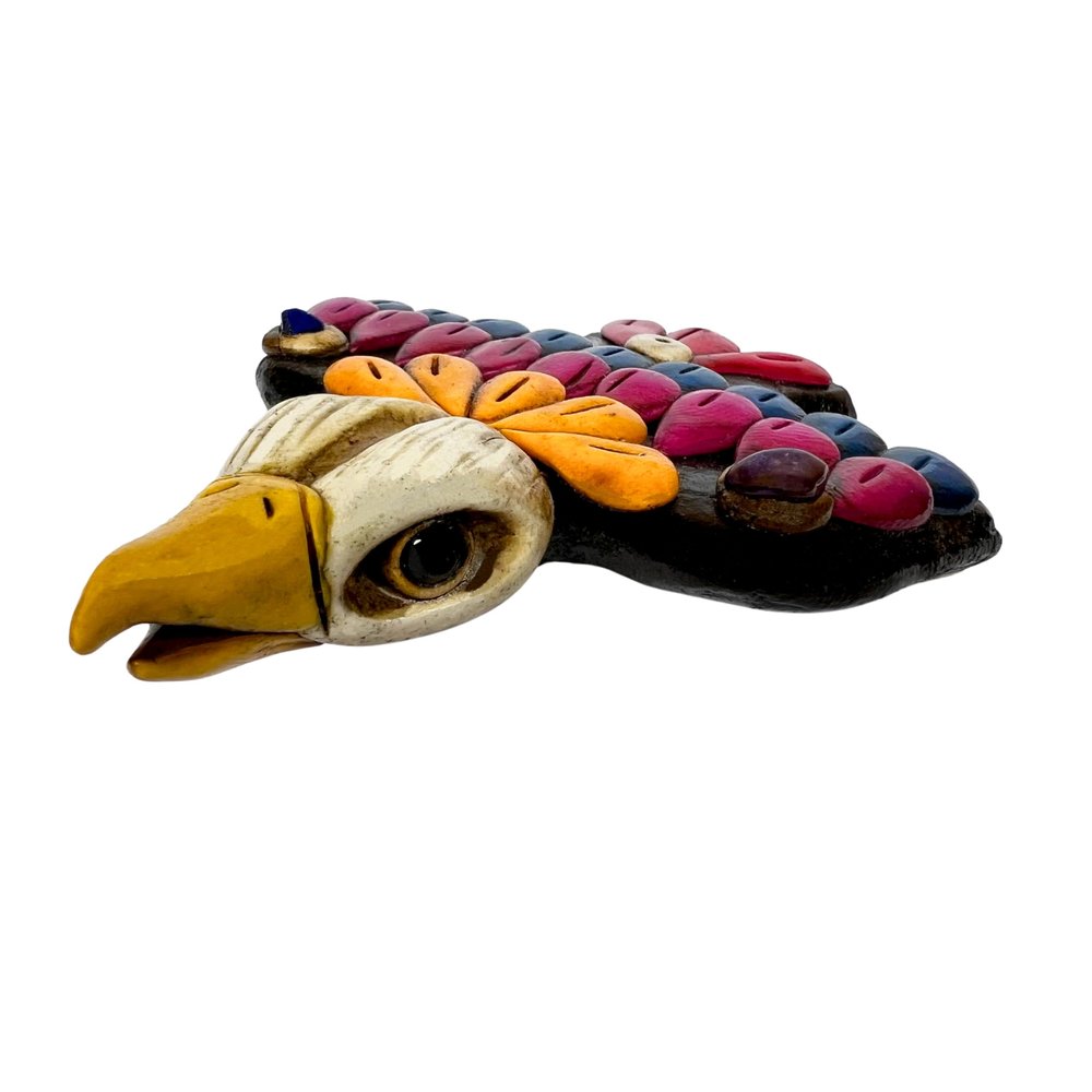 Aztec Whistle Silbato Azteca guila de Barro Hecho en Mxico Silbato de la Muerte Clay Bird Whistle with Singing Eagle Sound, 120+ dB (Bald Eagle)